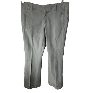 Banana Republic Womens the master fit wide leg cuffed grey slacks pants casual 6